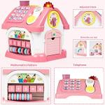Marstone Baby Girl Toys for 1 2 3+ Years, Montessori Toddlers Toys with Sound/Lights/Music/Clock/Telephone/Car 6 in 1 Multi-Functional House, Early Educational Musical Toy Gift for Girl and Boy by Marstone