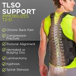 TLSO Thoracic Full Back Brace - Treat Kyphosis, Osteoporosis, Compression Fractures, Upper Spine Injuries, and Pre or Post Surgery with This Hard Lumbar Support for Men and Women (XL) by Cybertech Medical