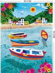 1000 Piece Puzzle for Adults - Sicilian Cove | Jigsaw Puzzles | Puzzles for Adults 1000 Pieces and up | Holiday Boat Italy Sea Beach Puzzle | Adult Puzzles Size 28 x 20 inches | Elena Essex Puzzles from Elena Essex