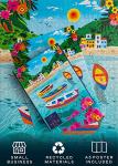 1000 Piece Puzzle for Adults - Sicilian Cove | Jigsaw Puzzles | Puzzles for Adults 1000 Pieces and up | Holiday Boat Italy Sea Beach Puzzle | Adult Puzzles Size 28 x 20 inches | Elena Essex Puzzles from Elena Essex