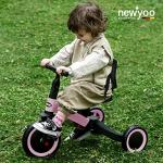 newyoo Toddler Bike, Toddler Tricycle for 1-3 Year Olds, 3 in 1 Balance Bike, Trike with Safety Belt & Backrest, Gift & Toys for Boys & Girls, TR001 (Pink) from newyoo
