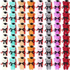 Junkin 50 Pcs Plush Graduation Bears Class of 2023 Graduation Stuffed Animal Bear 4.7 Inch Preschool Graduation Gifts Mini Plush Animals Bulk for Kindergarten Elementary High School College Graduation from Junkin