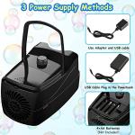 Bubble Machine, Automatic Bubble Blower Electronics Bubble Maker for Kids 10000+ Bubbles Per Minute with 2 Speeds, 8 Wands,Plug-in or Batteries Bubbles Toy for Outdoor/Indoor Party Birthday (Black) by Sizonjoy