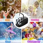 Bubble Machine, Automatic Bubble Blower Electronics Bubble Maker for Kids 10000+ Bubbles Per Minute with 2 Speeds, 8 Wands,Plug-in or Batteries Bubbles Toy for Outdoor/Indoor Party Birthday (Black) by Sizonjoy