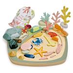 Tender Leaf Toys - My Little Rock Pool - 35 Piece Wooden Sea Life Set with Illustrated Drawstring Bag - Educational Play toy, Improve Fine Motor Skills, Shape Sorting Play for Boys and Girls - Age 3 + from Tender Leaf Toys