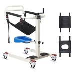 Transfer Wheelchair Patient Lift for Home Portable car Lift Bedside Commode Transport Chair,Shower Chair with Wheels Portable Toilets Seat Transfer Aid for Elderly,Height Adjustable from SILBAHER