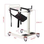 Transfer Wheelchair Patient Lift for Home Portable car Lift Bedside Commode Transport Chair,Shower Chair with Wheels Portable Toilets Seat Transfer Aid for Elderly,Height Adjustable from SILBAHER