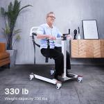 Transfer Wheelchair Patient Lift for Home Portable car Lift Bedside Commode Transport Chair,Shower Chair with Wheels Portable Toilets Seat Transfer Aid for Elderly,Height Adjustable from SILBAHER