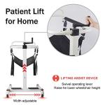 Transfer Wheelchair Patient Lift for Home Portable car Lift Bedside Commode Transport Chair,Shower Chair with Wheels Portable Toilets Seat Transfer Aid for Elderly,Height Adjustable from SILBAHER