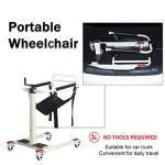 Transfer Wheelchair Patient Lift for Home Portable car Lift Bedside Commode Transport Chair,Shower Chair with Wheels Portable Toilets Seat Transfer Aid for Elderly,Height Adjustable from SILBAHER