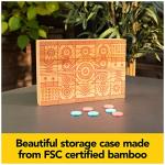 Mindful Classics, Four in a Row Family Board Game with Bamboo and Recycled Plastic Earth Day Eco-Friendly Products, for Adults and Kids Ages 8 and up by Spin Master