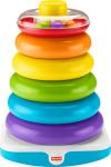 Fisher-Price Toddler Toy Giant Rock-A-Stack, 6 Stacking Rings with Roly-Poly Base for Ages 1+ Years, 14+ Inches Tall from Fisher-Price