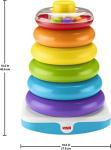 Fisher-Price Toddler Toy Giant Rock-A-Stack, 6 Stacking Rings with Roly-Poly Base for Ages 1+ Years, 14+ Inches Tall from Fisher-Price