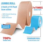 Starktape Kinesiology Tape Physio Medical Rock Sports Tapes for Sensitive Skin Muscles Kinetic Taping. Kt Physical Therapy, Knee, Shoulder, Ankle, Wrist, Foot, Back Injury Pain aid, Roll Blue 35m from Starktape