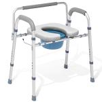 OasisSpace Stand Alone Raised Toilet Seat 500lbs - Adjustable Toilet Safety Frame Raised Toilet Seat with Handles for Elderly, Medical Beside Commode Chair for Senior and Disabled by OasisSpace