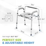 OasisSpace Stand Alone Raised Toilet Seat 500lbs - Adjustable Toilet Safety Frame Raised Toilet Seat with Handles for Elderly, Medical Beside Commode Chair for Senior and Disabled by OasisSpace