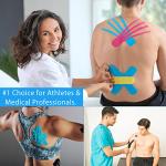 Starktape Kinesiology Tape Physio Medical Rock Sports Tapes for Sensitive Skin Muscles Kinetic Taping. Kt Physical Therapy, Knee, Shoulder, Ankle, Wrist, Foot, Back Injury Pain aid, Roll Blue 35m from Starktape