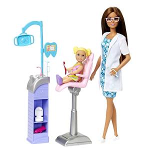 Barbie Careers Brunette Dentist Doll And Playset With Accessories, Medical Doctor Set, Barbie Toys by Mattel
