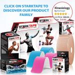 Starktape Kinesiology Tape Physio Medical Rock Sports Tapes for Sensitive Skin Muscles Kinetic Taping. Kt Physical Therapy, Knee, Shoulder, Ankle, Wrist, Foot, Back Injury Pain aid, Roll Blue 35m from Starktape