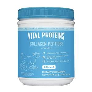 Vital Proteins Collagen Peptides Powder with Hyaluronic Acid and Vitamin C, Unflavored, 20 oz from VITAL PROTEINS