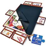 1500 Piece Jigsaw Puzzle Board - Wooden Jigsaw Puzzle Table for Adults with Adjustable Legs, 6 Drawers, and Rubber Cover - Portable Jigsaw Puzzle Board with Sorter Drawers Tray for Easy Puzzle Storage by JIGSOO