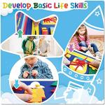 Busy Board Toddlers Sensory Activity - Montessori Toys 1 Year Old Boy Airplane Travel Essentials Kids Ages 1-3 Road Trip Games Quiet Book 2-4 Yr Birthday Gifts Learning Toy 18 Months Baby Educational from Nangong Jingda Felt Products Co., Ltd