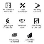 The Stair Barrier Baby and Pet Gate: Banister to Wall Baby Gate - Safety Gates for Kids or Dogs - Fabric Baby Gate for Stairs with Banisters - 36" - 43" Wide, 32" Height- Made in The USA by Better Options, LLC