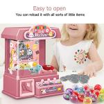 Cryfokt Mini Electronic Arcade Claw Machine, Claw Machine Game with Cool Light Music Candy Grabber Prize Dispenser, Easy to Play Mini Dolls Machine Toys for Children Gift (Pink) by Cryfokt