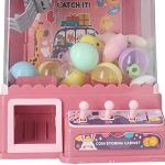 Cryfokt Mini Electronic Arcade Claw Machine, Claw Machine Game with Cool Light Music Candy Grabber Prize Dispenser, Easy to Play Mini Dolls Machine Toys for Children Gift (Pink) by Cryfokt