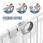 Baby Gate for Stairs/Doorways, RONBEI Baby Gate with Door 29.93â-51.5â Dog Gate for The House, Extra Wide Auto Close Safety Child Gate for Kids/Pets by RONBEI