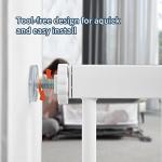 Baby Gate for Stairs/Doorways, RONBEI Baby Gate with Door 29.93â-51.5â Dog Gate for The House, Extra Wide Auto Close Safety Child Gate for Kids/Pets by RONBEI