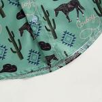 Western Baby Boy Clothes Button Down Short Sleeve Shirts Country Cowboy Dress Shirt Tops Summer Vintage Clothes (Green, 2-3 Years) from DNOMAID YZARC