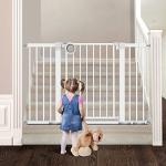 Baby Gate for Stairs/Doorways, RONBEI Baby Gate with Door 29.93â-51.5â Dog Gate for The House, Extra Wide Auto Close Safety Child Gate for Kids/Pets by RONBEI