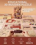 ROKR 3D Wooden Puzzles for Adults-Wooden Marble Run-Wood Puzzles for Adults-Model Building Kits to Build for Adults-Hobbies for Women Men from ROKR