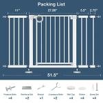 Baby Gate for Stairs/Doorways, RONBEI Baby Gate with Door 29.93â-51.5â Dog Gate for The House, Extra Wide Auto Close Safety Child Gate for Kids/Pets by RONBEI