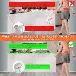 Eaersan 120 inch Extra Wide Retractable Baby Gate, Adjustable Super Large Mesh Child Safety Gate,Extra Long Pet Gates for Dog for Large Opening, Doorway, Stairs,Indoor/Outdoor etc(White) by Eaersan