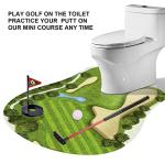 GOODLYSPORTS Toilet Golf Game - Practice Mini Golf in Any Restroom/Bathroom -3D Lawn Printing Makes The Scene More Realistic. Gag Gifts to Make Your Father Laugh! Â Novelty Gift for Golf Lovers ! from GOODLYSPORTS