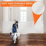 Eaersan 120 inch Extra Wide Retractable Baby Gate, Adjustable Super Large Mesh Child Safety Gate,Extra Long Pet Gates for Dog for Large Opening, Doorway, Stairs,Indoor/Outdoor etc(White) by Eaersan