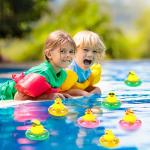 24 Pcs Summer Hawaii Beach Rubber Duckies Float Bathtub Ducky Swimming Pool Toys Summer Theme Novelty Funny Squeeze Ducks for Kids Birthday Party Favors Prize Rewards Baby Shower Bath Toys Decoration by Deekin