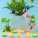 24 Pcs Summer Hawaii Beach Rubber Duckies Float Bathtub Ducky Swimming Pool Toys Summer Theme Novelty Funny Squeeze Ducks for Kids Birthday Party Favors Prize Rewards Baby Shower Bath Toys Decoration by Deekin