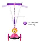 Sakar Self Balancing Toddler Scooter with Light-Up Wheels - Extra Wide Deck, 3 Wheel Platform, Foot Activated Brake, 75 Lbs Limit, Scooter for Kids Ages 3-5 from Sakar International