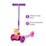 Sakar Self Balancing Toddler Scooter with Light-Up Wheels - Extra Wide Deck, 3 Wheel Platform, Foot Activated Brake, 75 Lbs Limit, Scooter for Kids Ages 3-5 from Sakar International