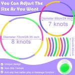 Toy Hoop for Kids Detachable Plastic Hoops Exercise Equipment Toy Adjustable Rings for Sports Playing Party Game Dance Pet Training (6 Pieces) from Leitee