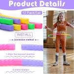 Toy Hoop for Kids Detachable Plastic Hoops Exercise Equipment Toy Adjustable Rings for Sports Playing Party Game Dance Pet Training (6 Pieces) from Leitee