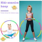 Toy Hoop for Kids Detachable Plastic Hoops Exercise Equipment Toy Adjustable Rings for Sports Playing Party Game Dance Pet Training (6 Pieces) from Leitee