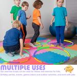 Toy Hoop for Kids Detachable Plastic Hoops Exercise Equipment Toy Adjustable Rings for Sports Playing Party Game Dance Pet Training (6 Pieces) from Leitee