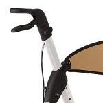 Medline Momentum Rollator with Seat, Premium Rolling Walker, 6" Wheels, White, Supports Up To 250 lbs by Medline