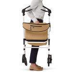 Medline Momentum Rollator with Seat, Premium Rolling Walker, 6" Wheels, White, Supports Up To 250 lbs by Medline