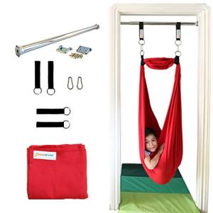 DreamGYM Doorway Sensory Swing - Red Therapy Compression Swing - 95% Cotton from DreamGYM Inc.