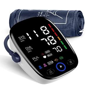Blood Pressure Machine, Automatic Digital Upper Arm Blood Pressure Monitor with Adjustable Large Cuff, Irregular Heartbeat & Hypertension Detector - LED Backlit Display 2 Users 240 Sets Memory by ZIXCARE